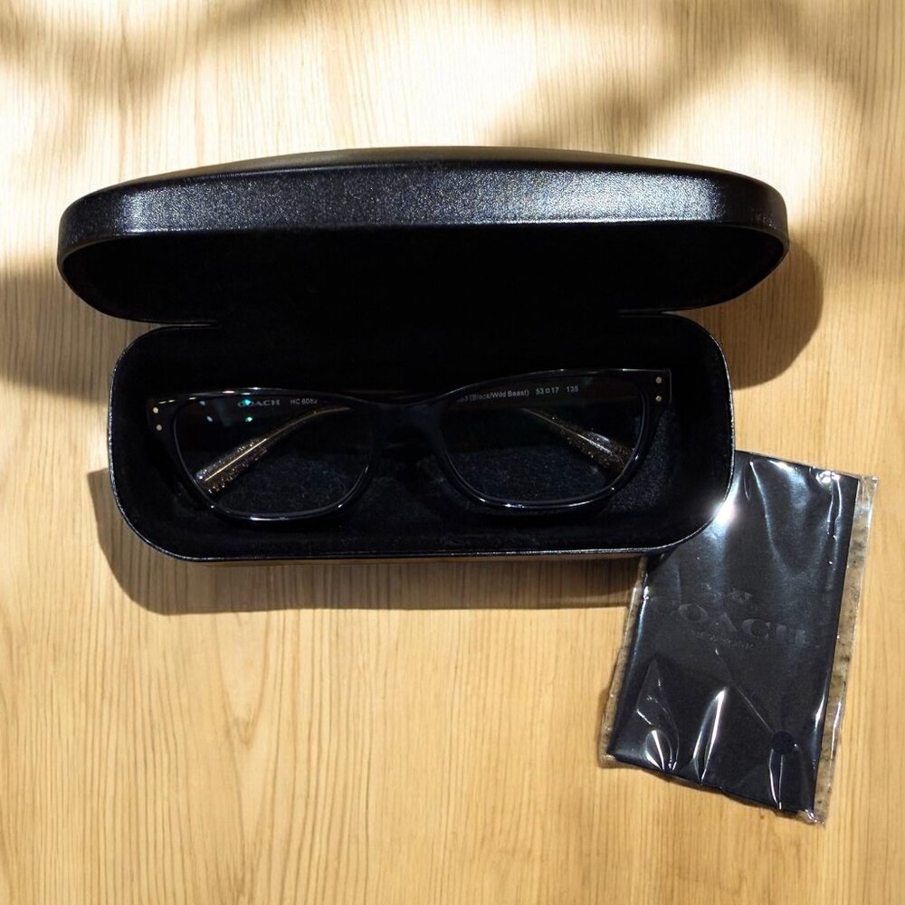 Coach HC6082 Prescription Glasses–Black/Wild Beast Frames–Signature Coach Arms - Picture 9 of 9